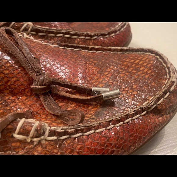 SPERRY Snakeskin Leather Boat Shoe Loafer 6 - Picture 4 of 9